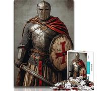 Jigsaw Puzzles for Adults Mighty Medieval Knight Adult Jigsaw,Family Game Stress Reliever Difficult Challenge Suitable for Couples 26x38cm
