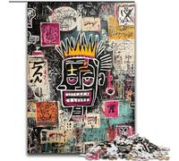 Jigsaw Puzzles for Adults Modern Art by Basquiat, Family Game Stress Reliever Difficult Challenge A Work of Art for Ages 14+ (Size 50x75cm)