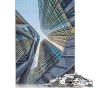 Jigsaw Puzzles for Adults Modern Buildings Poster 1000 Pieces Jigsaw Puzzles Paper Puzzles Puzzles for 18 Year Olds Up Great Gift for Adults 38x26cm/1000pcs
