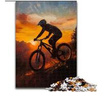 Jigsaw Puzzles for Adults Mountain Biking, Stress Reliever Difficult Challenge Secret Santa Gifts for Age 14 Years Up (Size 50x75cm)