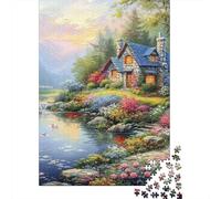 Jigsaw Puzzles for Adults Mountain Cottage 500 Piece Puzzle Wood Puzzle for Adults And 18 Years Old And Up Great Gifts for Christmas 500pcs (52x38cm)