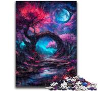 Jigsaw Puzzles for Adults Mysterious Cherry Tree Adult Jigsaw,Family Game Stress Reliever Difficult Challenge Suitable for Couples (75x50cm)