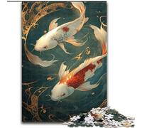 Jigsaw Puzzles for Adults Mysterious Koi, Challenging Game And Family Play with Fully Interlocking Randomly Shaped Pieces (Size 26x38cm)