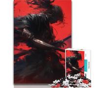 Jigsaw Puzzles for Adults Mysterious Ninja Samurai 1000 Piece Puzzle,Learning Educational Toys Family Games Gifts for Friends And Family (size 38x26cm)