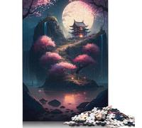 Jigsaw Puzzles for Adults Mystical Night The Lake 500 Pieces Jigsaw Puzzles Wooden Creative Jigsaw Puzzle for Adults Family Educational Game for Adult & Teenagers 500pcs (52x38cm)