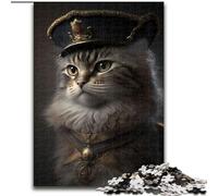 Jigsaw Puzzles for Adults Napoleon Dress Cat cardboard Jigsaw Puzzles size 26x38cm Home Decor Brain Teaser Game for Teenagers & Family Interaction