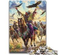 Jigsaw Puzzles for Adults Native American Men Puzzles for Adults,learning Educational for Is Ideal As A Gift for The Whole Family (50x75cm)