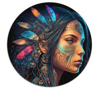 Jigsaw Puzzles for Adults Native American Princess Challenging Puzzles Challenging DIY Brain Teaser, Interactive Family Game (67.5x67.5cm)