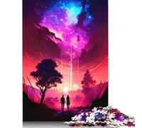 Jigsaw Puzzles for Adults Nebula Lake Discovery 500 Pieces Jigsaw Puzzles Wooden Puzzles Puzzles for 18 Year Olds Up Great Gift for Adults 500pcs (52x38cm)