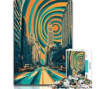 Jigsaw Puzzles for Adults New York Cityscape 1000 Piece Jigsaw,Challenging Family Activity Games DIY Toy for Home Wall Decor Gifts 26x38cm