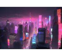 Jigsaw Puzzles for Adults - New York Cityscape - Cyberpunk - Difficult Jigsaw Puzzle Featuring Stunning and Colorful Artwork -Thick, Sturdy Pieces, Challenging Family Activity_300pcs