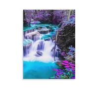Jigsaw Puzzles for Adults，Nighttime waterfall with mystically glowing colors，1000 Adult Pieces Jigsaw Puzzle Paper Puzzle for Adults & Kids Age 12 Up Educational Game Challenge Toy（38x26cm）-AQ8