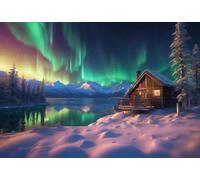 Jigsaw Puzzles for Adults - Northern Lights, Aurora - Difficult Jigsaw Puzzle Featuring Stunning and Colorful Artwork -Thick, Sturdy Pieces, Challenging Family Activity_1000pcs
