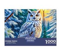 Jigsaw Puzzles for Adults Owl 1000 Piece Jigsaw Challenge Toy Nocturnal Bird Theme Decoration Puzzle Ladies' Gifts for Kids And Adults 38x26cm/1000pcs