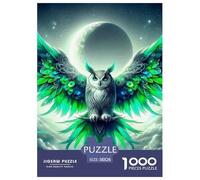 Jigsaw Puzzles for Adults Owl 1000 Piece Jigsaw Challenge Toy Nocturnal Bird Theme Home Decoration Gifts for Men for Kids And Adults 38x26cm/1000pcs