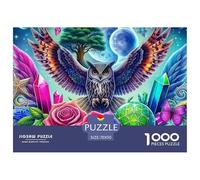 Jigsaw Puzzles for Adults Owl 1000 Piece Jigsaw Challenge Toy Nocturnal Bird Theme Home Decoration Gifts for Men for Both Adults And Children 70x50cm/1000pcs