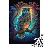 Jigsaw Puzzles For Adults Owl Night2 Paper Puzzle 1000 Piece Creative Rectangular Jigsaw Brain Teasers Game 1000pcs (38x26cm)