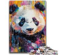 Jigsaw Puzzles for Adults Panda Oil Painting for Age 14+ Challenging To Complete But Fun And Humorous Great Gifts And Toys 26x38cm