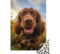 Jigsaw Puzzles For Adults Pastoral Dog Paper Puzzle 1000 Piece Creative Rectangular Jigsaw Brain Teasers Game 1000pcs (38x26cm)
