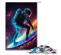 Jigsaw Puzzles for Adults Piece Astronaut Surfing The Star Puzzles for Adults Challenging Brain Teaser Family Activity Home Decor 1000 PCS(75x50cm)