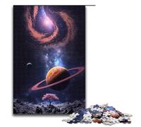 Jigsaw Puzzles for Adults Piece Beyond The Rings Wooden Jigsaw Brain Challenge Gift Educational Activity for Teenagers 1000 PCS(75x50cm)