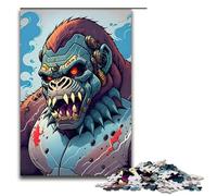 Jigsaw Puzzles for Adults Piece Blue Cyborg Ape Puzzles for Adults Challenging Brain Teaser Family Activity Home Decor 1000 PCS(75x50cm)