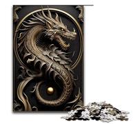 Jigsaw Puzzles for Adults Piece Dragon Protector Art Deco Wooden Jigsaw Puzzles Relaxing Entertainment Home Decor 1000 PCS(75x50cm)