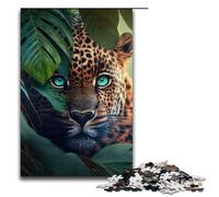 Jigsaw Puzzles for Adults Piece Leopard Portrait on Jungle Puzzles for Adults Challenging Brain Teaser Family Activity Home Decor 1000 PCS(75x50cm)
