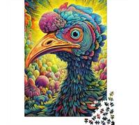 Jigsaw Puzzles for Adults Psychedelic Art Bird 1000 Piece Jigsaw Puzzle Wooden Jigsaw Puzzle Suitable for Adults for Home Decoration 1000pcs (75x50cm)