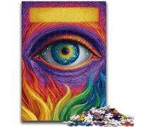 Jigsaw Puzzles for Adults Psychedelic Eyes Adult Jigsaw,Educational Games Home Decoration Suitable for Desktop Decoration (50x75cm)