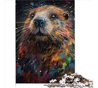 Jigsaw Puzzles for Adults Puzzle 1000 Pieces Jigsaw Puzzle Beaver painting for Adults and Kids Age 12 Years Up for Adults （26x38cm）