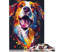 Jigsaw Puzzles for Adults Puzzle Brittany Dog Art 500 Piece Jigsaw Puzzles for Adults Rectangle Puzzles Jigsaw Puzzle 500pcs (52x38cm)