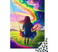 Jigsaw Puzzles for Adults Rainbow Spirit 500 Piece Puzzle Wooden Puzzle for Adults And Age 18 Years Up Challenging Game Puzzles 500pcs (52x38cm)