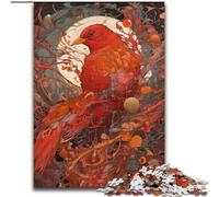 Jigsaw Puzzles for Adults Red Bird, Educational Toys for Is Ideal As A Gift for The Whole Family for And 14 Years Old (Size 50x75cm)
