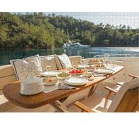 Jigsaw Puzzles for Adults Romantic Dinner Motor Yacht at SunsetWooden Difficult Challenging Puzzle Gameren Gift Preschool Toys|Colorful Puzzle for Home Decoration_300pcs