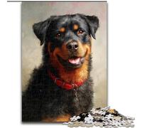 Jigsaw Puzzles for Adults Rottweiler Challenging Puzzles 26X38CM Relax & Challenge, Colorful Home Decor Art, for Friends