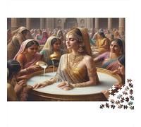 Jigsaw Puzzles for Adults Royal Woman Bathing Ritual 1000 Piece Jigsaw Challenge Toy Home Decoration Ladies' Gifts for Both Adults And Children 38x26cm/1000pcs