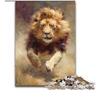 Jigsaw Puzzles for Adults Running Lion,Help The Brain Exercise Addictive Toys to Cultivate Patience Gift For Birthdays 38x26cm