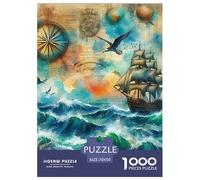 Jigsaw Puzzles for Adults Sailboat 1000 Piece Jigsaw Challenge Toy Nautical Theme Decoration Puzzle Gifts for Men for Kids And Adults 70x50cm/1000pcs