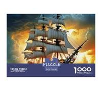 Jigsaw Puzzles for Adults Sailboat 1000 Piece Jigsaw Challenge Toy Nautical Theme Decoration Puzzle Ladies' Gifts for Both Adults And Children 70x50cm/1000pcs