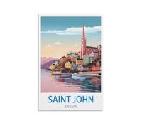 Jigsaw Puzzles for Adults，Saint John Canadas Puzzles Micro Pieces Challenging Difficult Puzzles Christmas Birthday Gift Game Toys 26x38cm