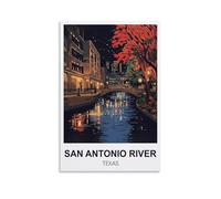 Jigsaw Puzzles for Adults，San Antonio River Texas Puzzles Micro Pieces Challenging Difficult Puzzles Christmas Birthday Gift Game Toys 38x52cm