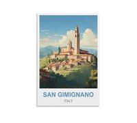 Jigsaw Puzzles for Adults，San Gimignano Italy Posters Puzzles for Adults Educational Game Challenge Toy 1000 Pieces 38x26CM