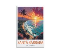 Jigsaw Puzzles for Adults，Santa Barbara California Puzzles Micro Pieces Challenging Difficult Puzzles Christmas Birthday Gift Game Toys 38x52cm