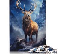 Jigsaw Puzzles for Adults Scottish Deer Stag 1000 Piece Jigsaw Puzzle Wooden Jigsaw Puzzle Suitable for Adults for Home Decoration 1000pcs (75x50cm)