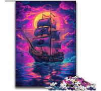 Jigsaw Puzzles for Adults Sea Pirate Ship Challenging To Complete But Fun And Humorous Unique Home Decor And Gifts 70x100cm