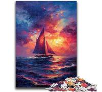 Jigsaw Puzzles for Adults Sea Sailing Boat Challenging To Complete But Fun And Humorous Unique Home Decor And Gifts 50x75cm