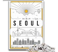Jigsaw Puzzles for Adults Seoul South Korea for 14+ Unique Challenge Game Family Games Christmas Birthday Gifts (38x52cm) 1000pcs
