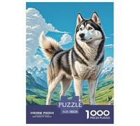 Jigsaw Puzzles for Adults Siberian Husky 1000 Pieces Puzzle Games Animal Theme Home Decoration Gifts for Men for Kids And Adults 38x26cm/1000pcs