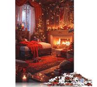 Jigsaw Puzzles for Adults Soothing Fire Puzzles for Adults 1000 Pieces Creative Wooden Puzzles Intellectual Toy Family Games 1000pcs (75x50cm)